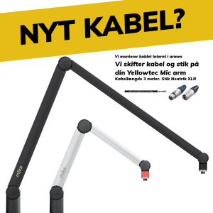 Nyt kabel og stik på Yellowtec Mic Arm