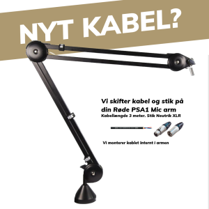 Nyt kabel og stik på Rode PSA1 Mic Arm